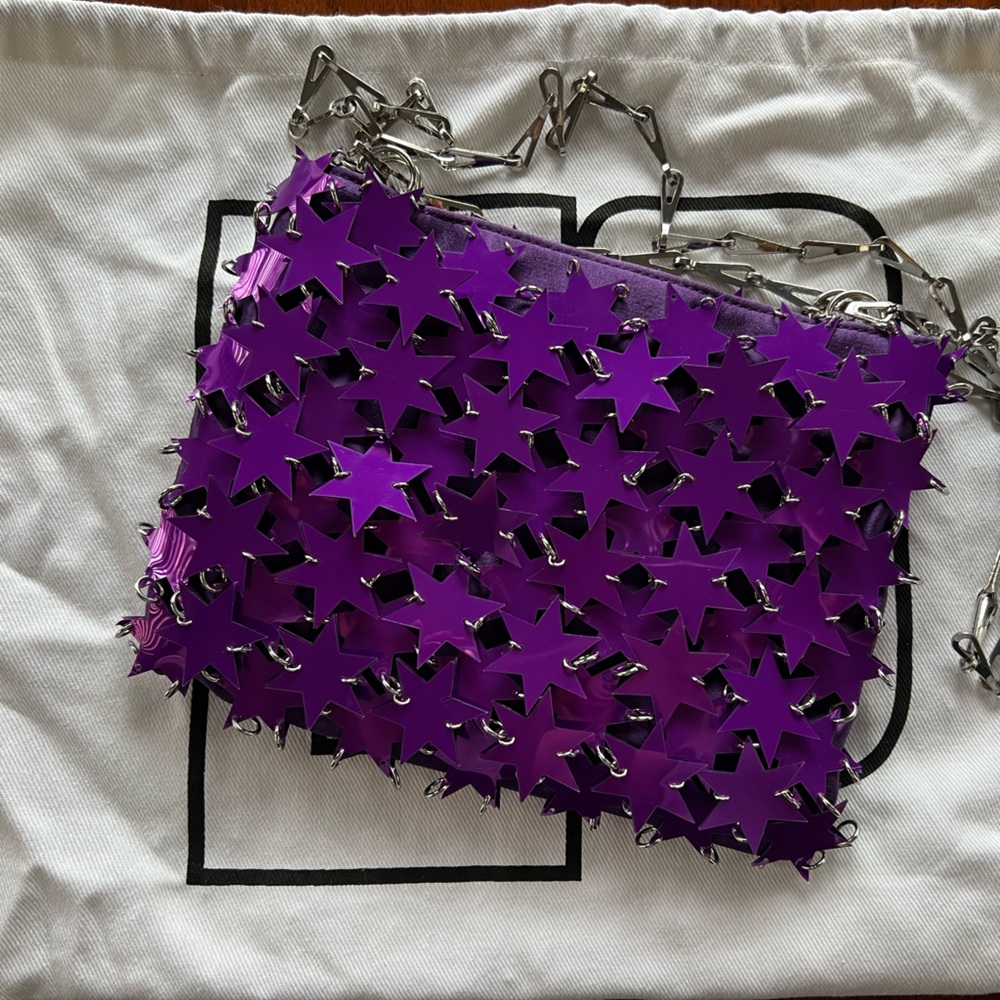 Paco Rabanne Comet Star 1969 Shoulder Bag Purple